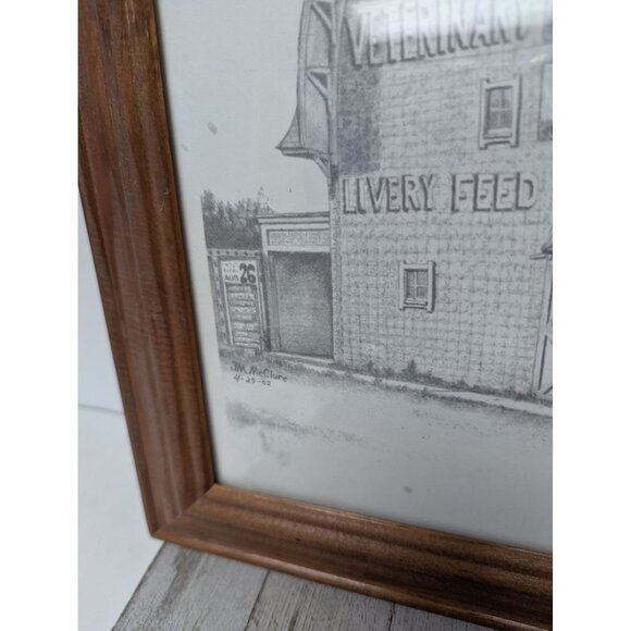 Jane McClure Jane's Prints Jewell Kansas Stone Barn Farm Country Framed Print - Picture 2 of 4